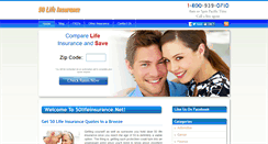 Desktop Screenshot of 50lifeinsurance.net