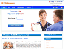 Tablet Screenshot of 50lifeinsurance.net